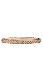 Sculpted Cable Bangle Bracelet, 18k Rose Gold